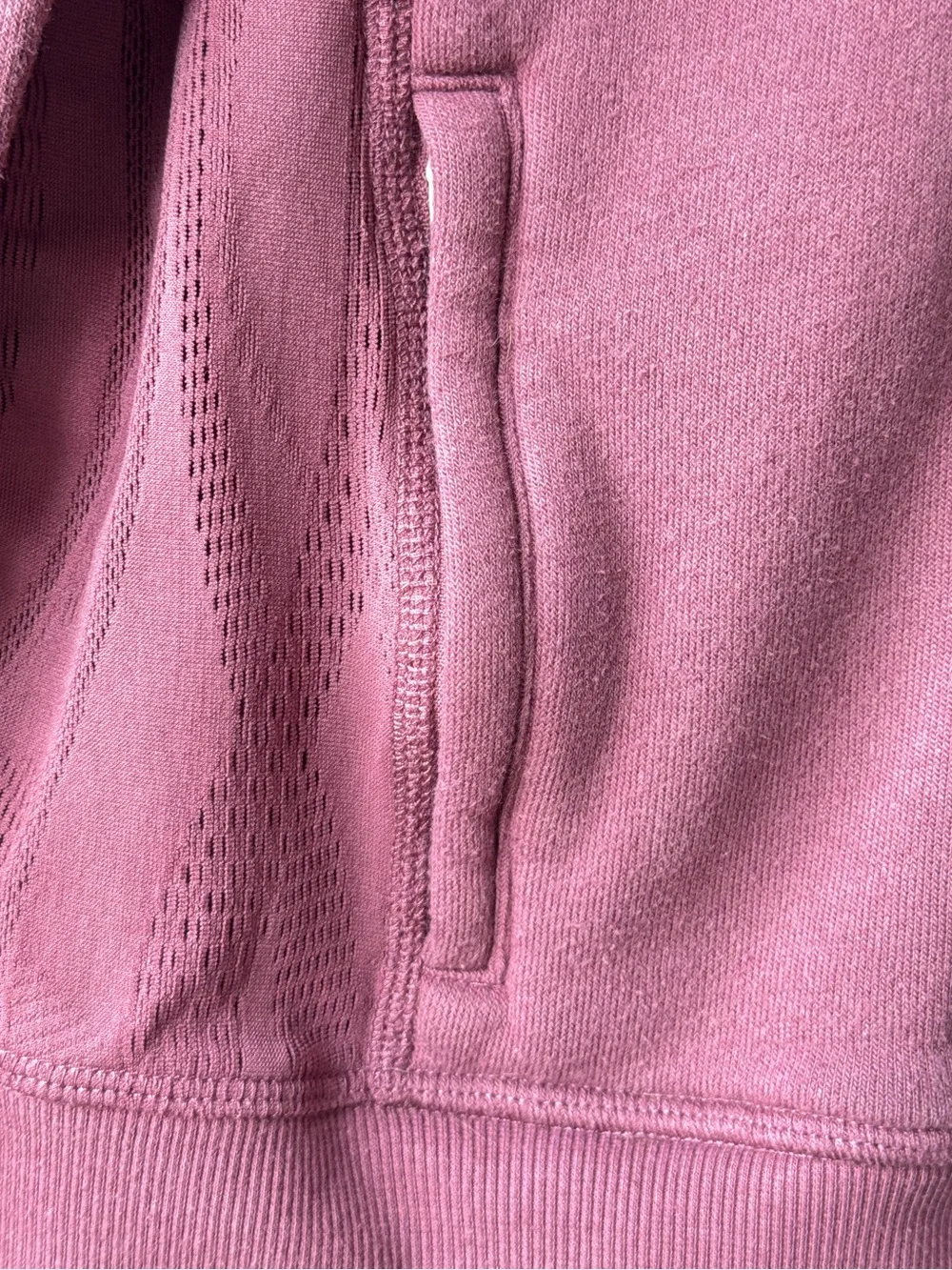 Alo Yoga Tempt Lace Yoke Bomber Jacket - Mauve Pink - Size XS